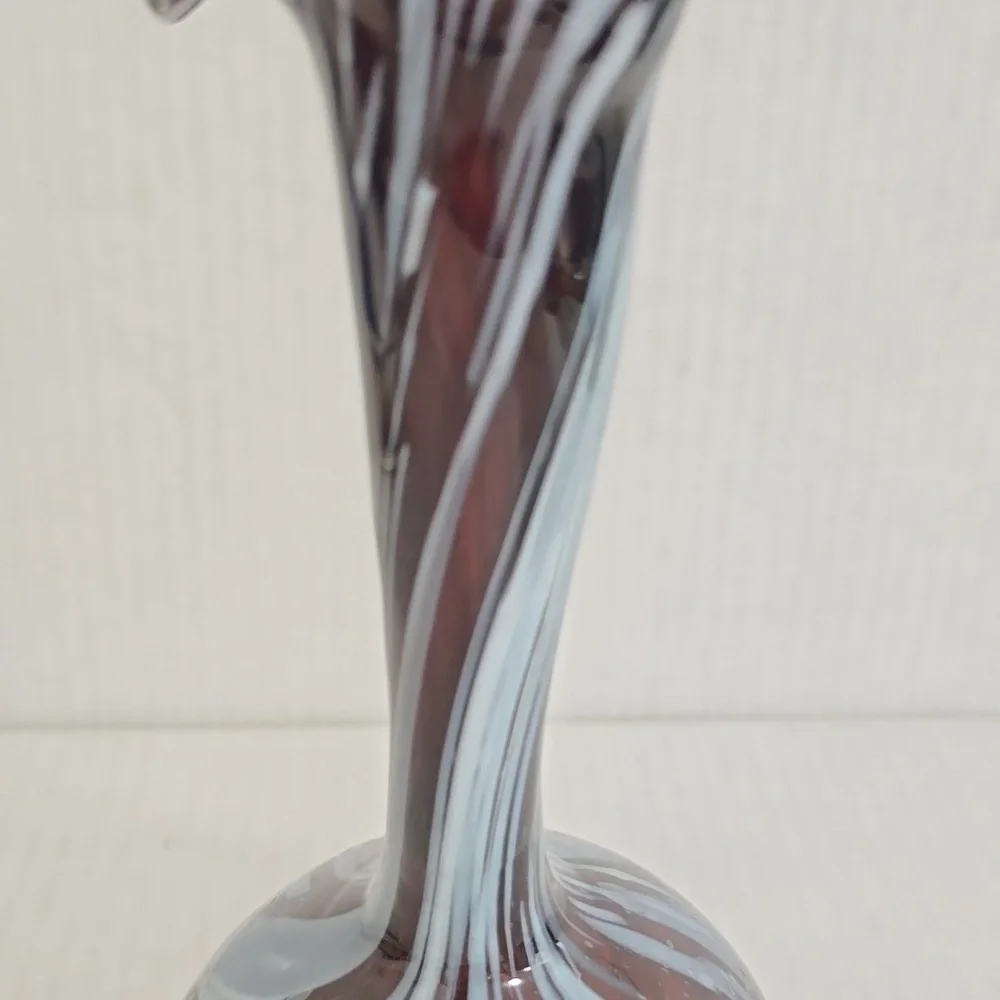 Hand Blown Swirled Glass Vase